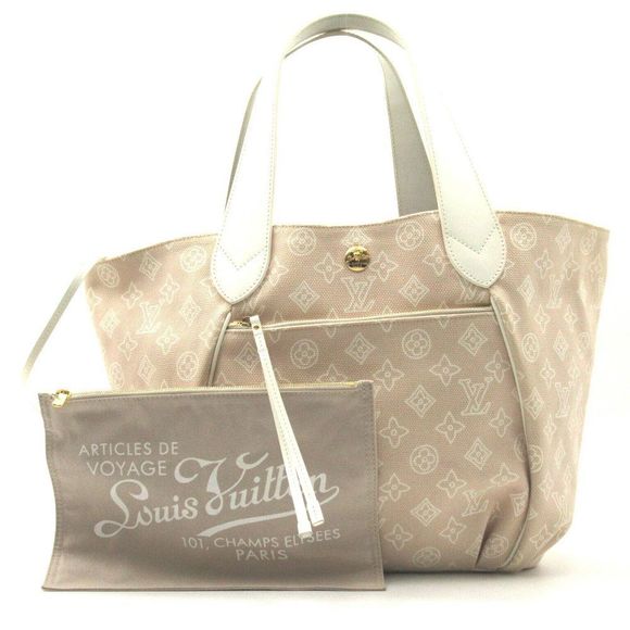 Louis Vuitton Cover Ipanema GM Tote Bag Canvas Leather Beach Line Beige - Picture 1 of 10